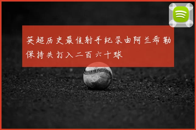 英超历史最佳射手纪录由阿兰希勒保持共打入二百六十球